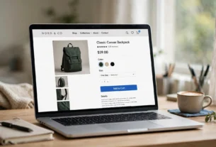 Halaman produk toko online dengan harga dan tombol tambah ke keranjang, upaya meningkatkan penjualan online