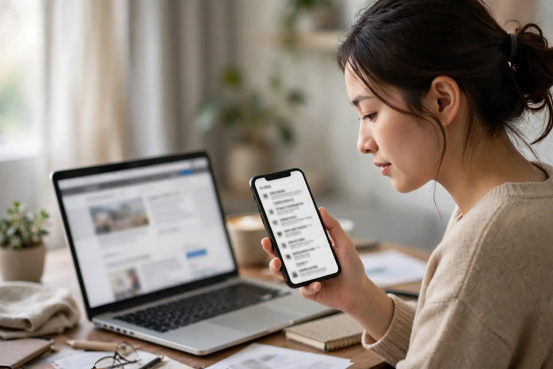 Memeriksa daftar hasil pencarian Google di ponsel sebagai bagian belajar SEO untuk pemula