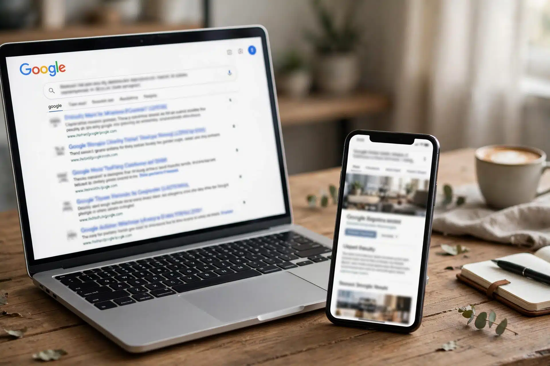 Hasil pencarian Google menampilkan website perusahaan setelah proses pembuatan website selesai